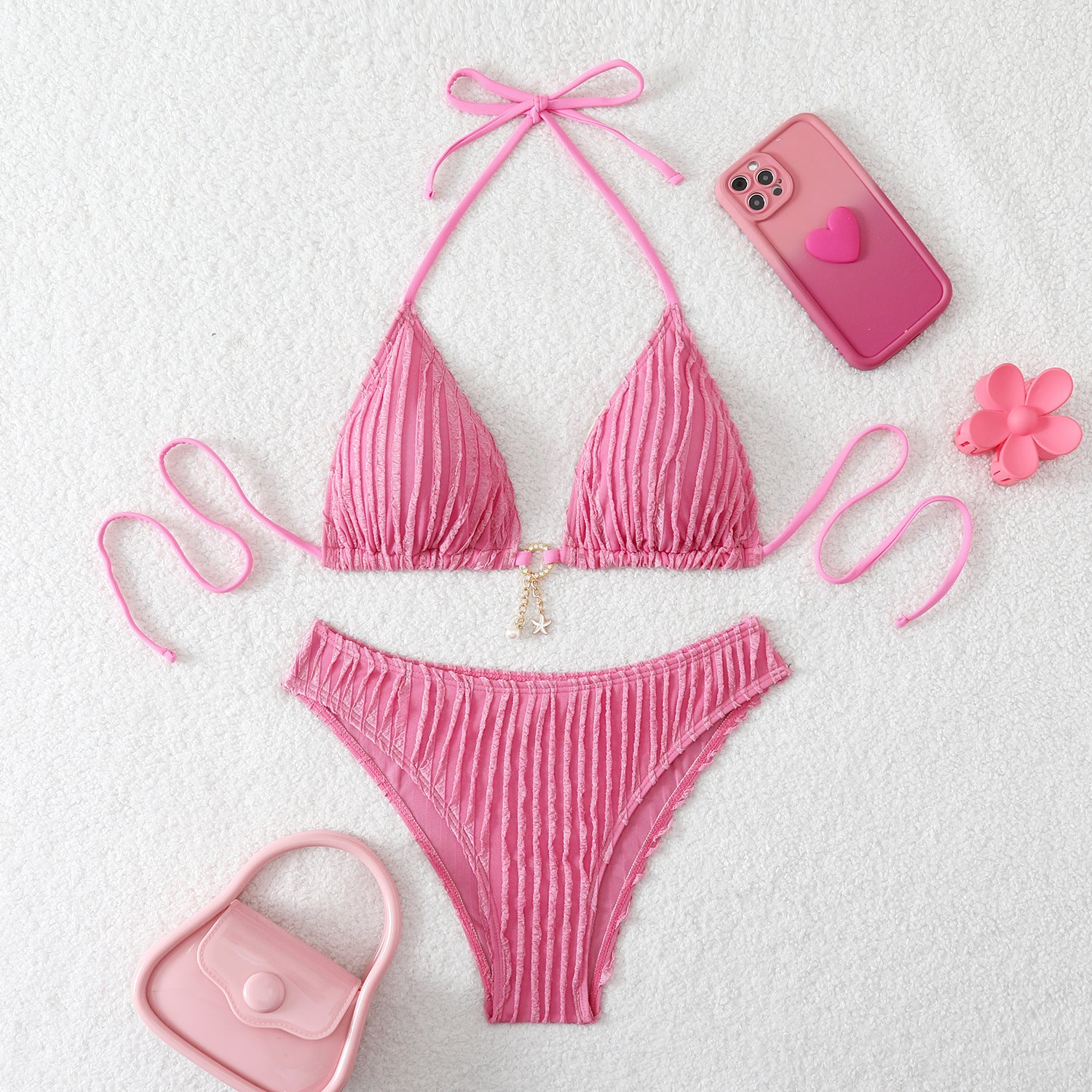 Drawstring Strap Swimsuit Women's Bikini