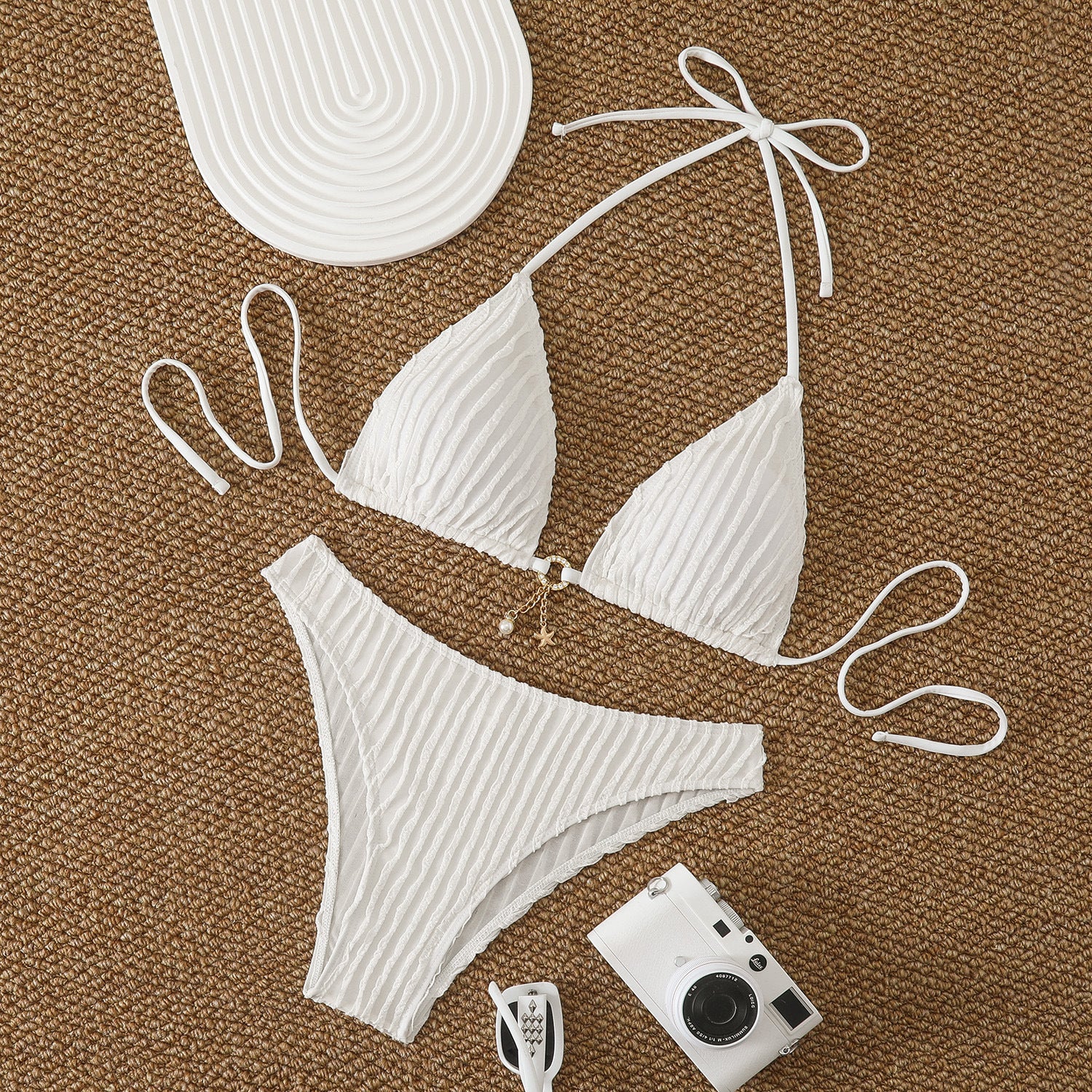 Drawstring Strap Swimsuit Women's Bikini
