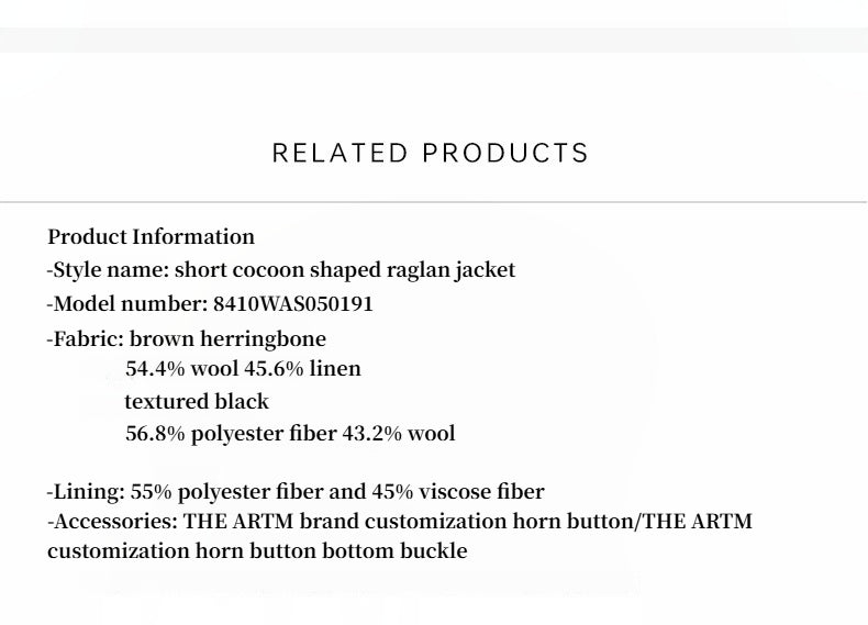 "Warm Cocoon" Italian  Coat