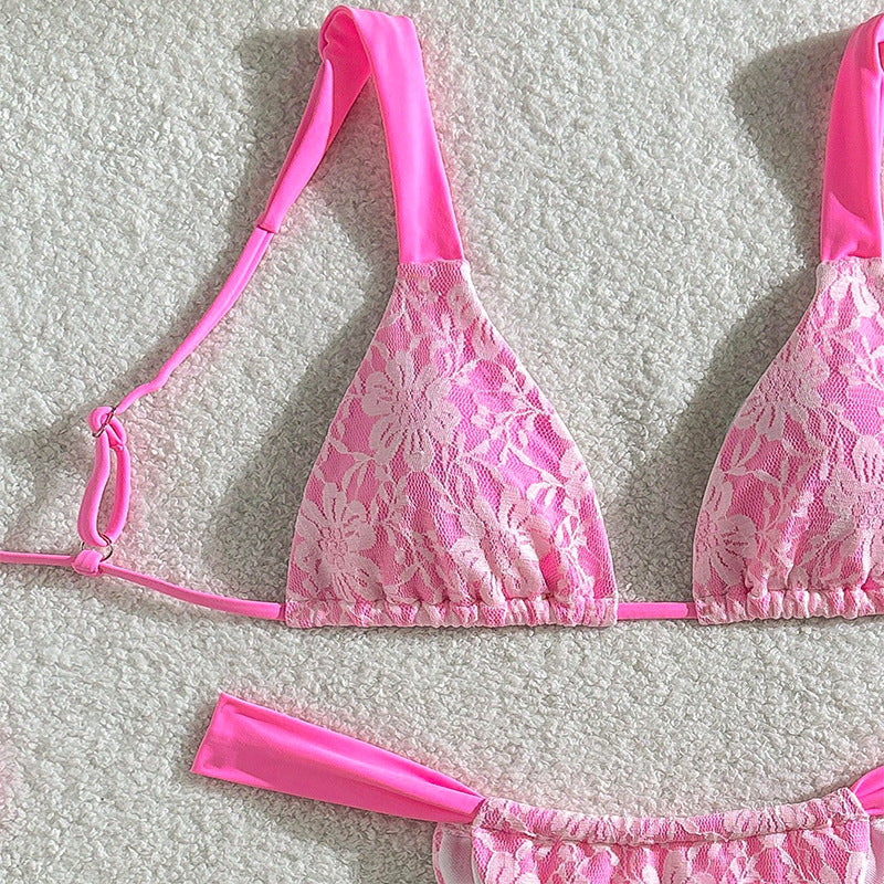 Silhouette  Print Tie-up Sexy Bikini Swimwear