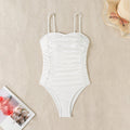 Strapless Breathable Cutout One-Piece Swimsuit for Women, Conservative and Slimming Design
