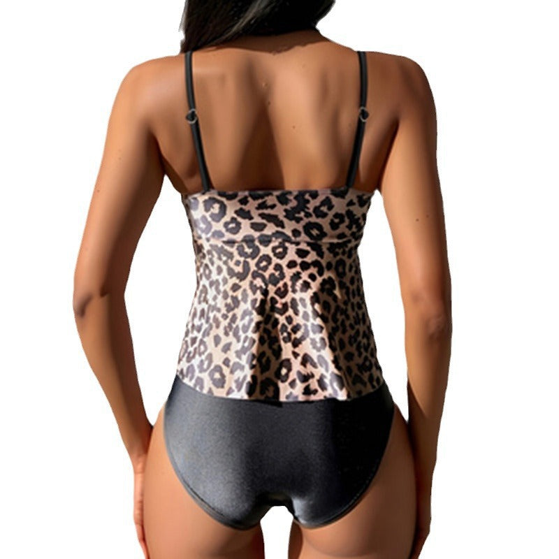 Leopard Print Bikini Set Two-Piece Swimwear Women Swimwear