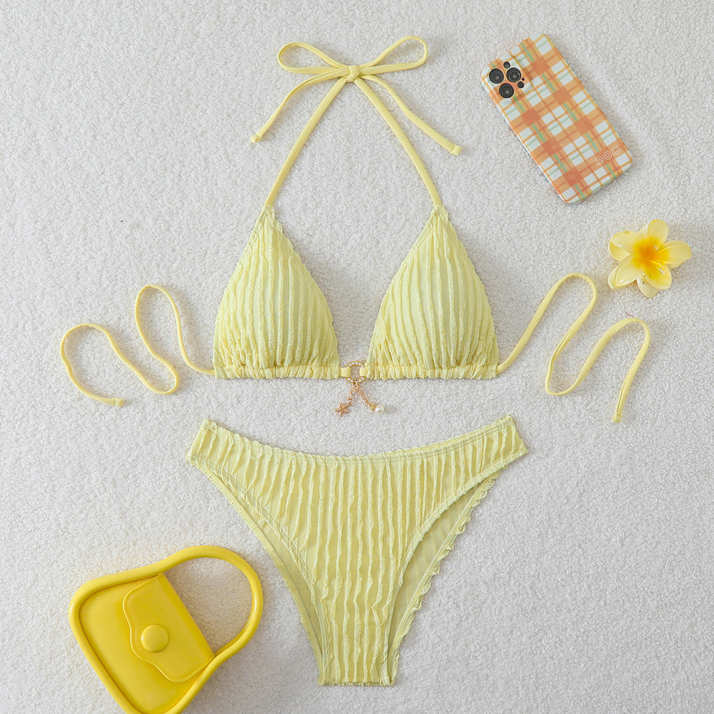 Drawstring Strap Swimsuit Women's Bikini